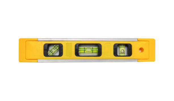 istock Yellow building level on white isolated background is used in construction 1428643721