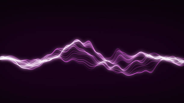 istock Abstract dynamic music wave. Technology background. Sound equalizer with blue lines. Stock, exchange or cryptocurrency chart. 3d rendering. 1428645432