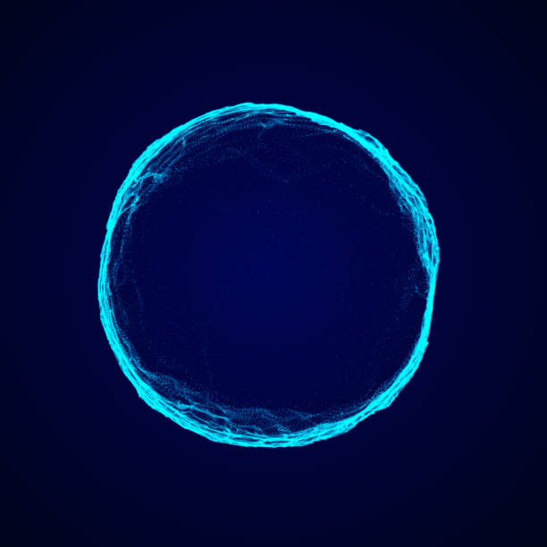 istock Futuristic sphere of particles and lines. Network connection big data. Abstract technology background. 3d rendering. 1428645755