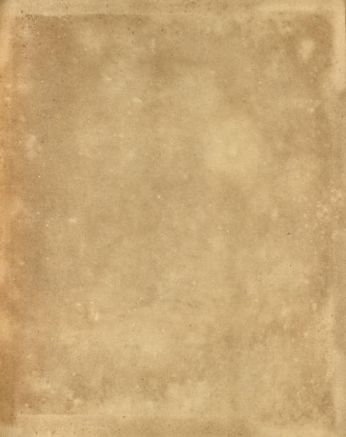 vintage stained aged brown paper background texture, original victorian 100+ years old - retro revival brown paper messy imagens e fotografias de stock