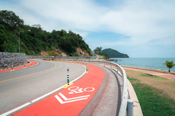 istock Seafront road Chanthaburi thailand 1428657737