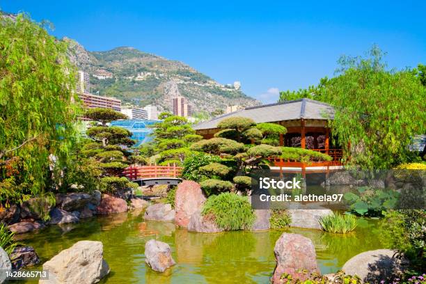 Beautiful Japanese Exotic Garden In Monte Carlo Monaco Stock Photo - Download Image Now