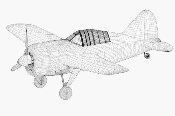 istock 3d illustration. F2A Buffalo American fighter 1428674514