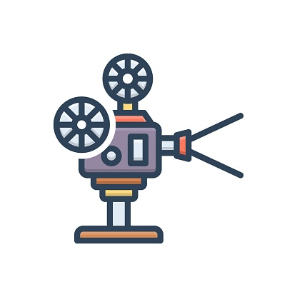 Icon for filme, movie, cinema, reel, projector, entertainment, premiere, cinematography, filmstrip, broadcast