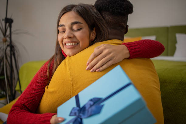 istock Couple celebrating winter holidays 1428683813