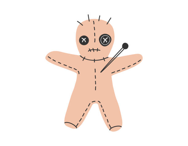 ilustrações de stock, clip art, desenhos animados e ícones de voodoo doll illustration - voodoo