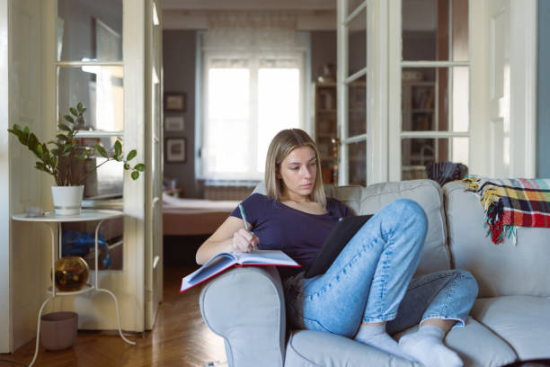 istock Girl learning at home 1428689661