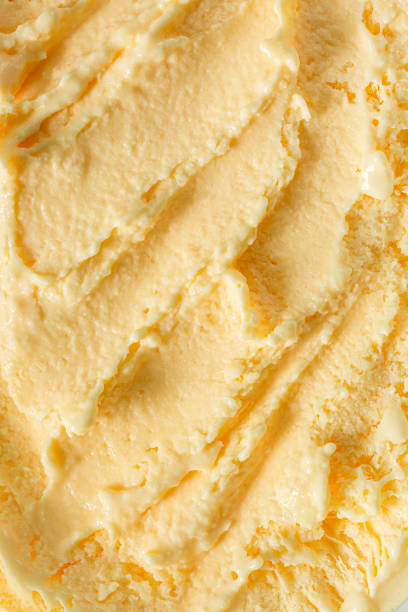 istock Vanilla ice cream texture,vanilla ice cream background, top view 1428698995