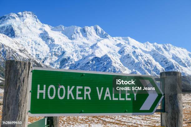Hooker Valley Stock Photo - Download Image Now - Beauty In Nature, Built Structure, Capital Letter