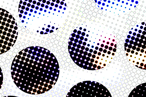 Halftone dots background. Pop art template, texture illustration