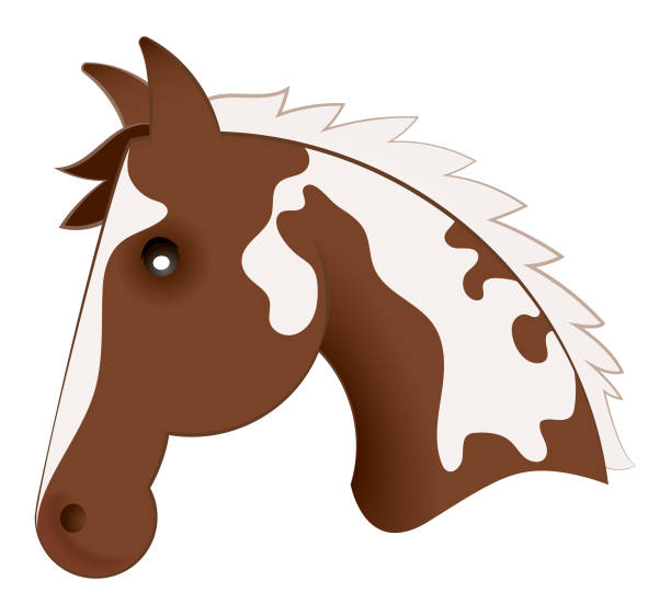 bildbanksillustrationer, clip art samt tecknat material och ikoner med roan paint horse - horse skäck