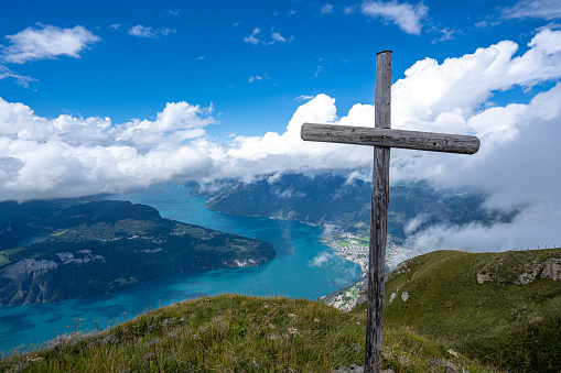 View from the top of a mountain in Ticino, Switzerland