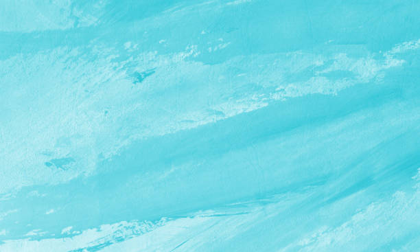 istock Gouache hand drawn with turquoise color 1428723860