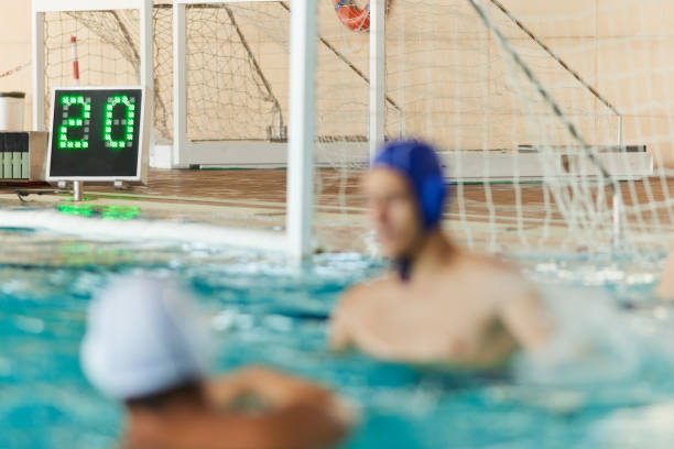 istock Water Polo Clock timer marks the end of the game. 1428724274