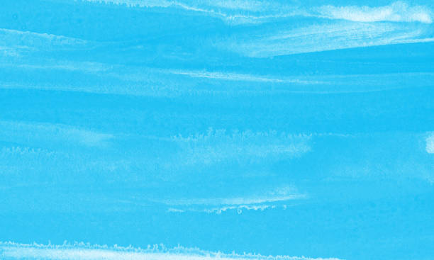 istock Gouache hand drawn with cyan color 1428724744