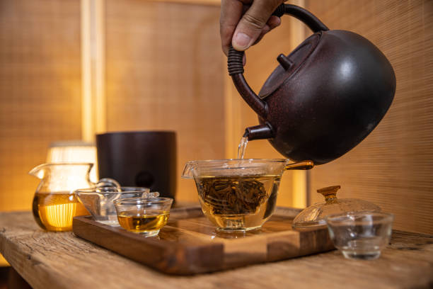 중국 차 만들기 - chinese tea tea tea crop wood 뉴스 사진 이미지