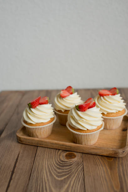 istock Pastries decorated with strawberries 1428730629