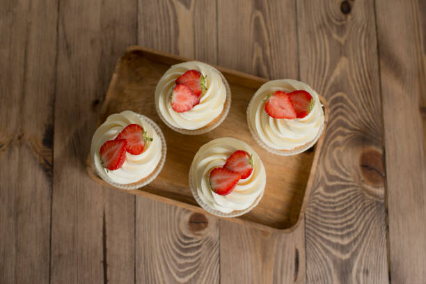 istock Pastries decorated with strawberries 1428730669