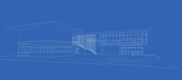 istock 3D illustration of building project 1428730881