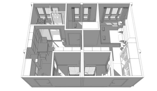 istock 3D illustration of building project 1428731143