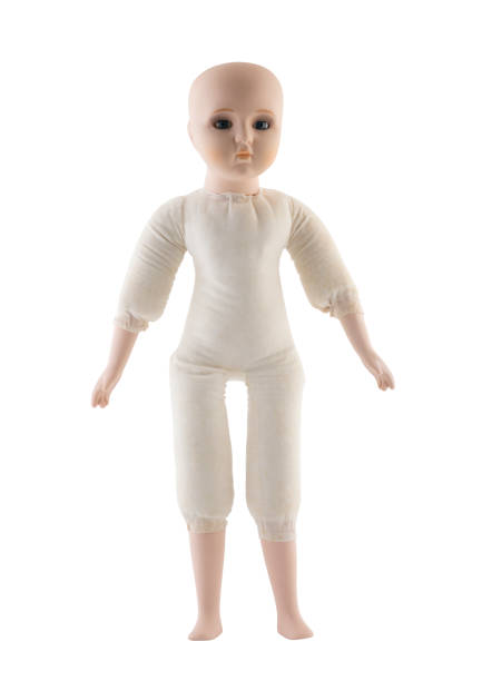 istock Vintage doll isolated on white background with clipping path 1428733025