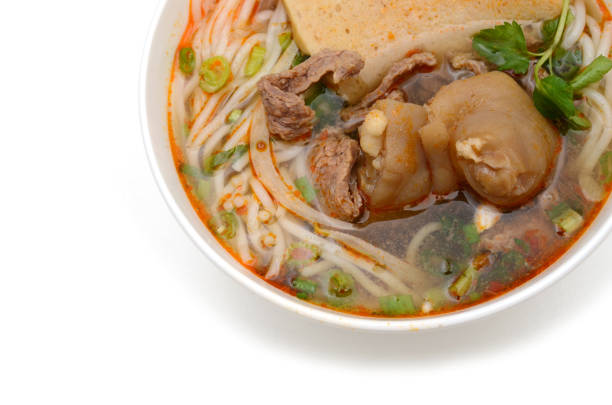 istock Closeup of beef noodle soup bowl 1428733302