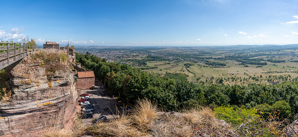 View of Haut-Barr Castle and the Alsace plain