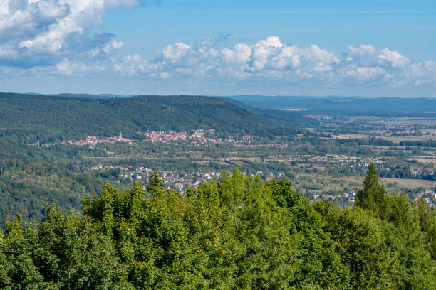 istock Saverne, France - 09 04 2022: View of Haut-Barr Castle and the Alsace plain 1428737845