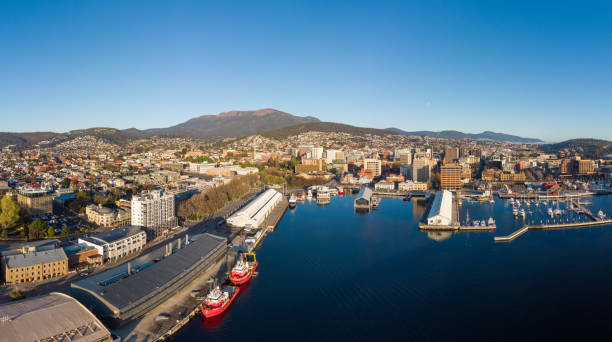istock Hobart CBD and Waterfront in Tasmania Australia 1428745595