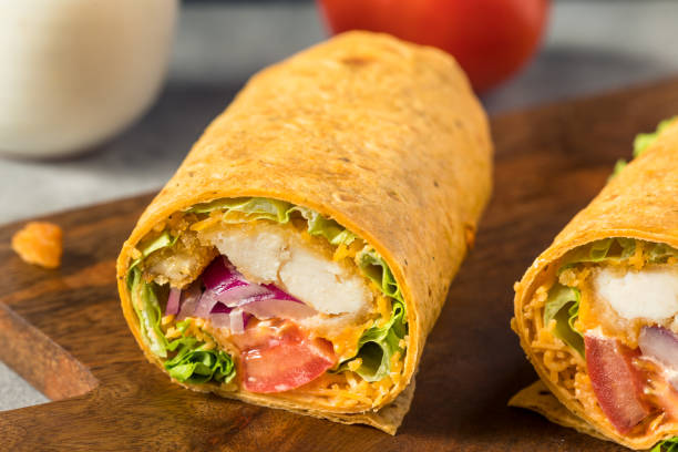 istock Homemade Fried Chicken Wrap 1428747704