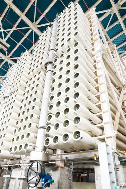 Desalination plant stock photo