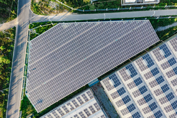 istock Aerial view of solar power station 1428758248