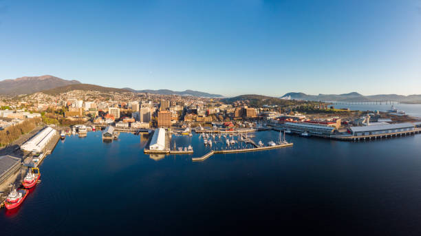 istock Hobart CBD and Waterfront in Tasmania Australia 1428759268