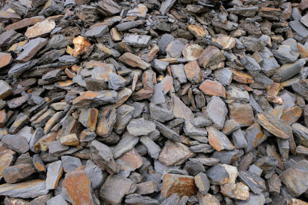 istock Rusty slate stones for garden design in Germany. 1428766454
