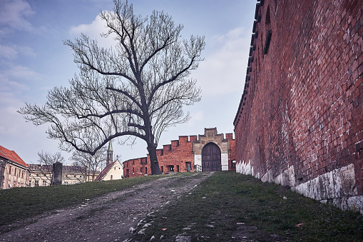 Krakow, Poland - March 18, 2014 : Low angle view of Wawel Royal Castle on the Wawel Hill