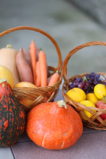 istock Baskets with Autumnal Food 1428769701