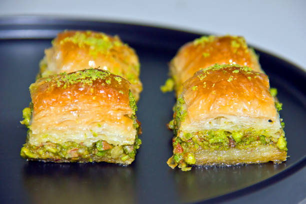 istock Turkish baked pistachio baklava 1428776178
