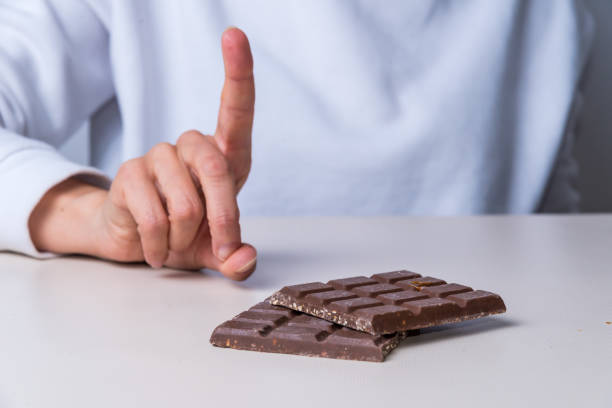 istock index finger indicating a chocolate, sweet 1428787038