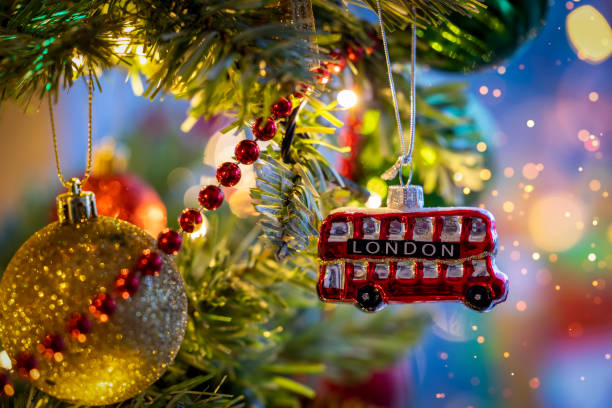 istock A little, red double decker bus from London as a christmas ornament 1428788565