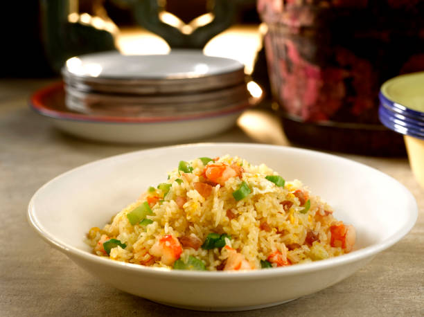 istock Yong Chow Fried Rice served in a dish isolated on table side view 1428789632