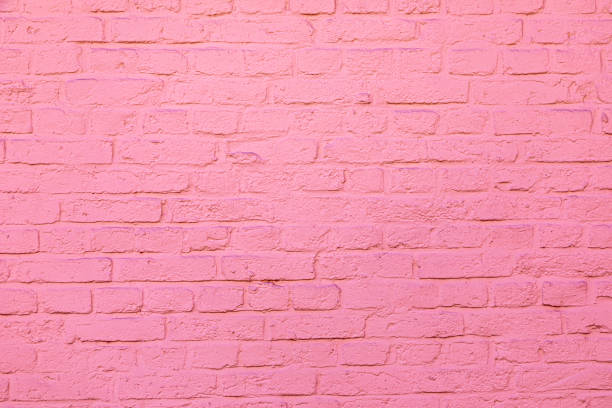 istock pattern of harmonic painted pink brick wall 1428791662
