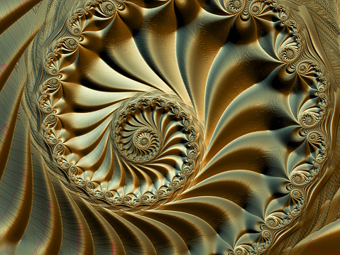 High resolution abstract fractal background which patterns and textures remind those of art deco architecture.