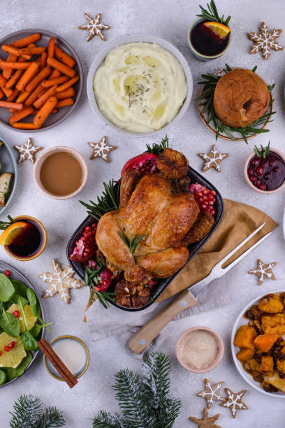 istock Christmas festive dinner with traditional dishes 1428797188