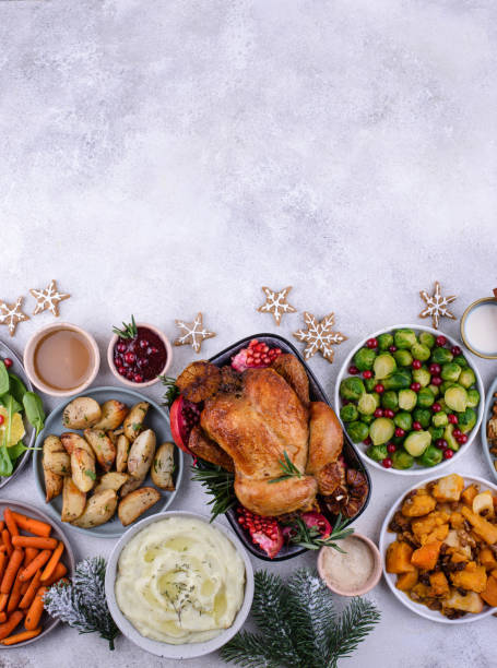 istock Christmas festive dinner with traditional dishes 1428797195
