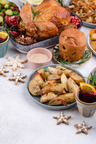 istock Christmas festive dinner with traditional dishes 1428797199