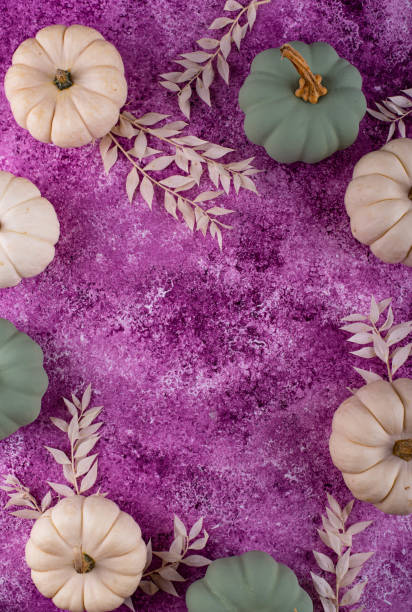 istock White and green decorative pumpkin 1428797265
