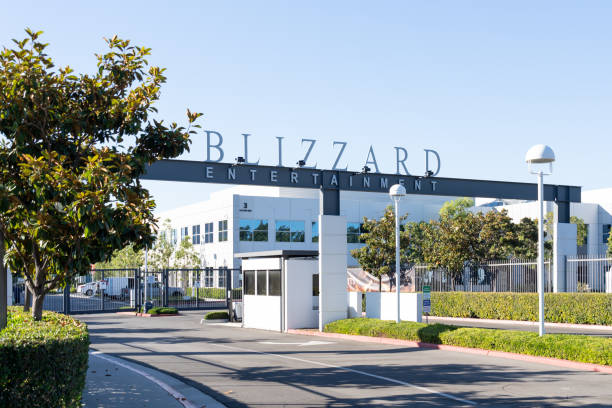 The Blizzard Entertainment campus is seen on July 9, 2022 in Irvine, California, USA. stock photo