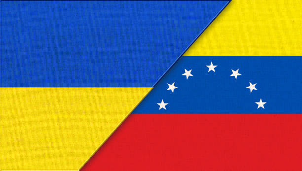 relations entre les deux états. drapeau de l’ukraine et du venezuela - 16733 photos et images de collection