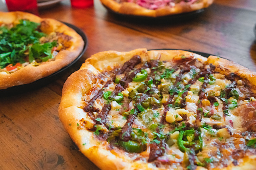 Jalapeno and BBQ sauce Pizza
