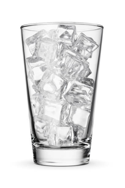 istock Glass with ice cubes isolated on white. 1428813986
